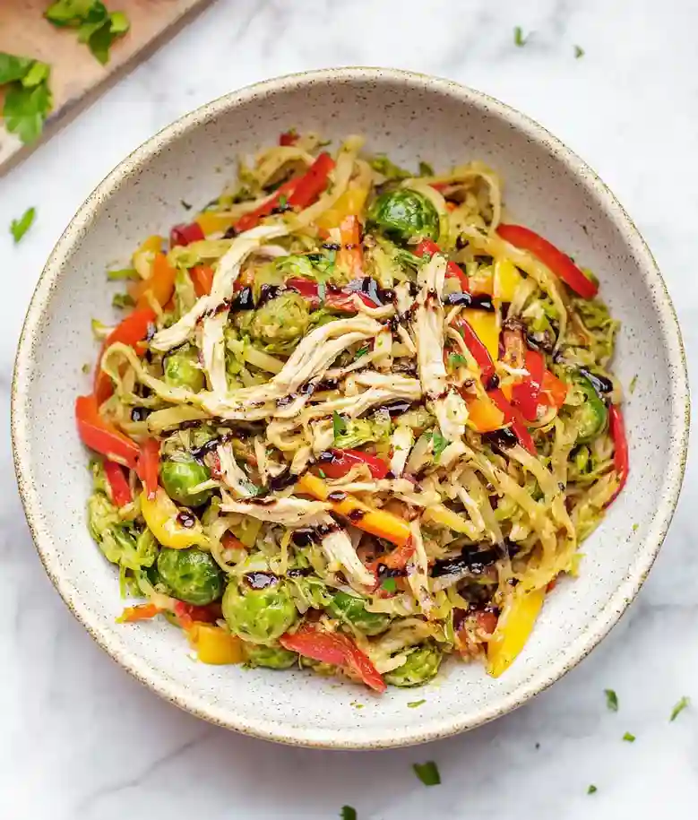 Sautéed Brussel Sprout Pasta Salad