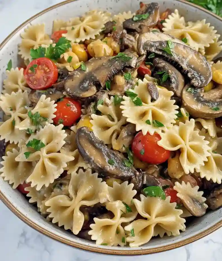 Savory Mushroom Pasta Salad Recipe