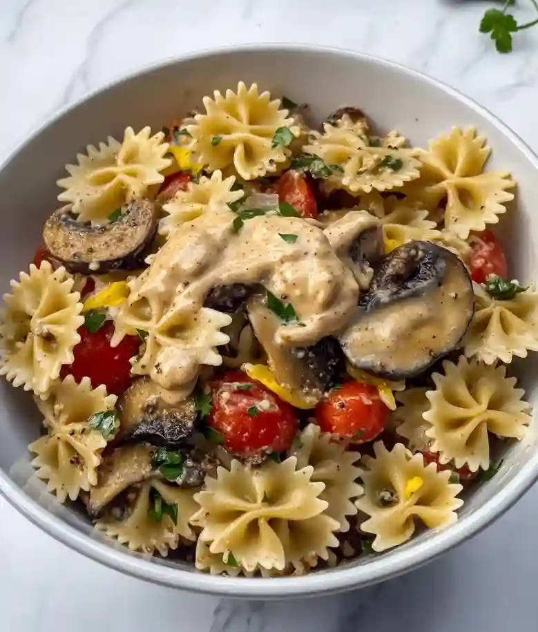 Savory Mushroom Pasta Salad Recipe