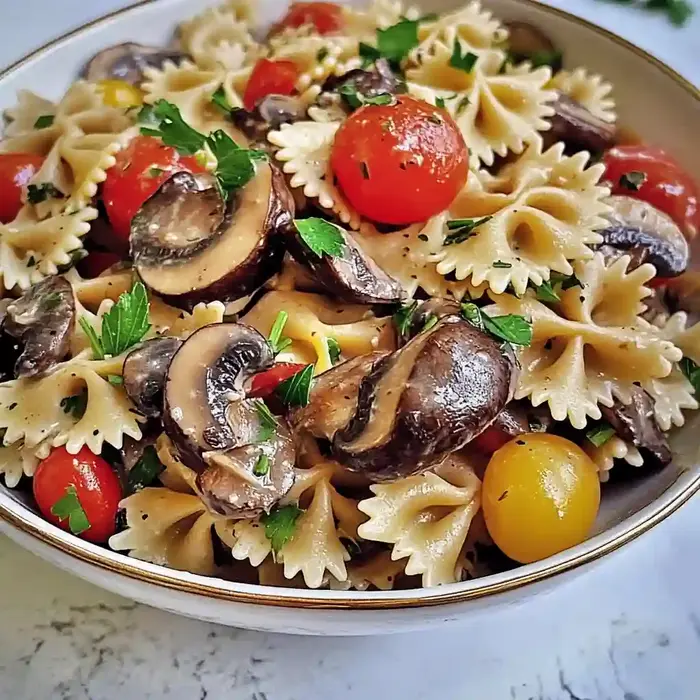 Savory Mushroom Pasta Salad Recipe
