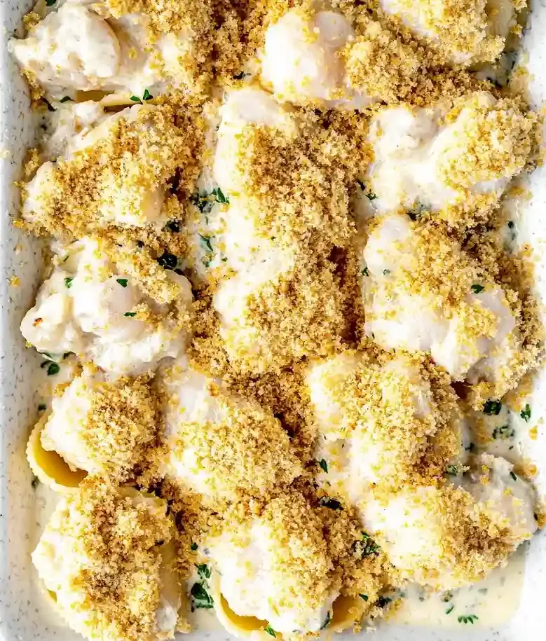 Seafood Stuffed Jumbo Pasta Shells