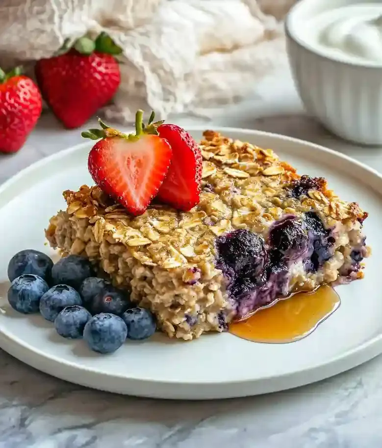 Simple 6 Ingredient Vegan Baked Oatmeal