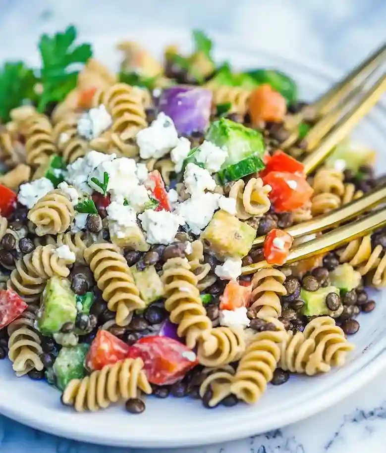 Simple Lentil Pasta Salad Recipe