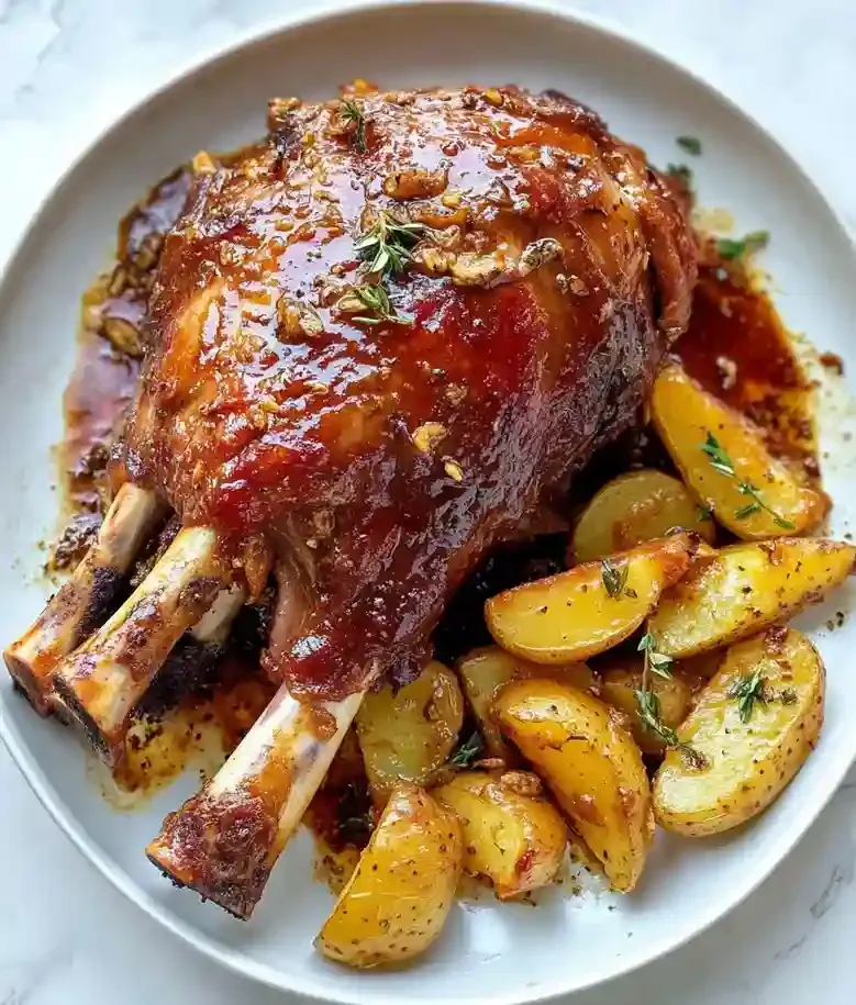 Slow Roast Greek Lamb with Potatoes