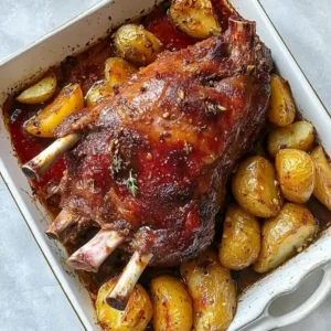 Slow Roast Greek Lamb with Potatoes
