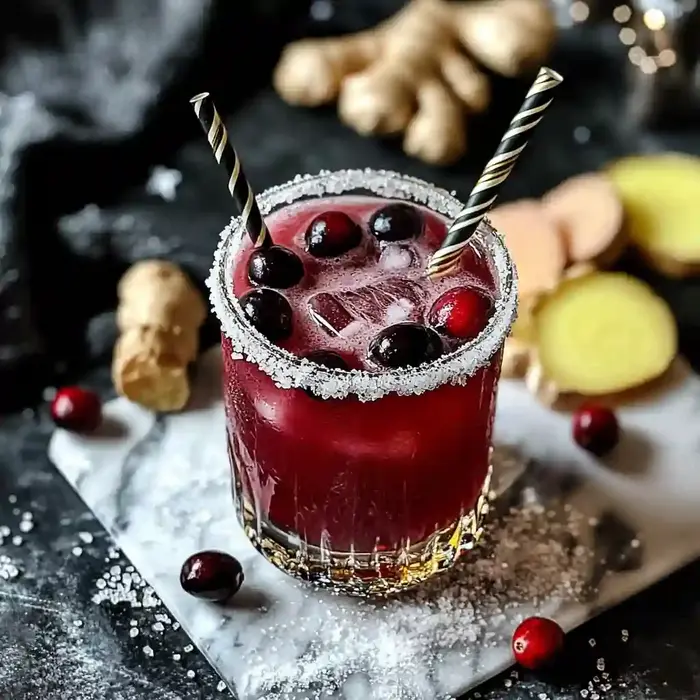 Sparkling Ginger Cranberry Mocktail Recipe