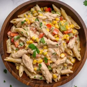 Spicy Sriracha Chicken Pasta Salad