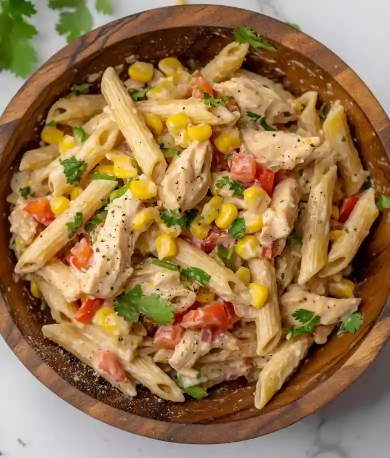 Spicy Sriracha Chicken Pasta Salad