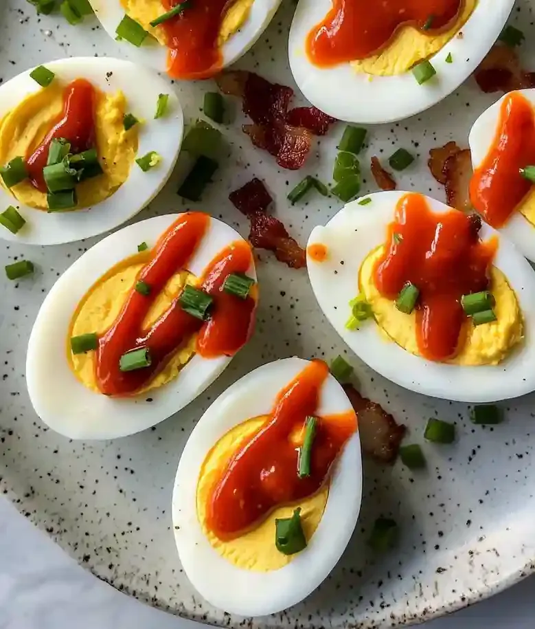 Spicy Sriracha Deviled Eggs Recipe