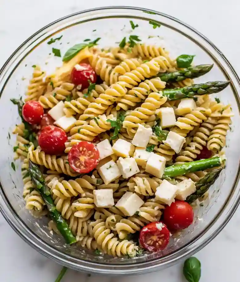 Spring Pasta Salad with Honey Mustard