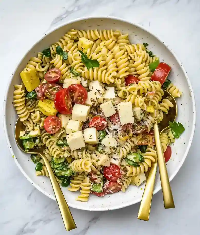 Spring Pasta Salad with Honey Mustard