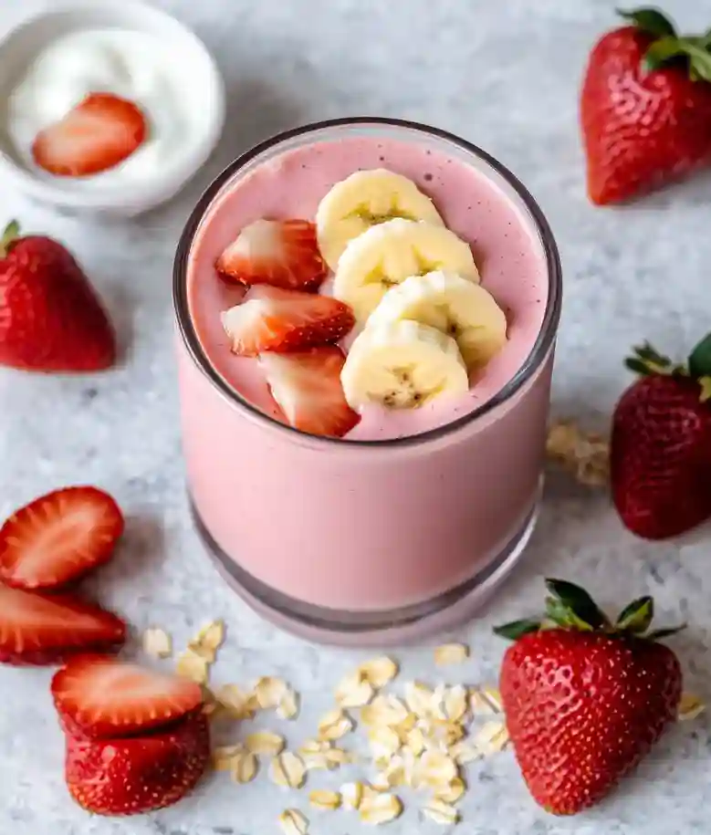 Strawberry Banana Greek Yogurt Smoothie