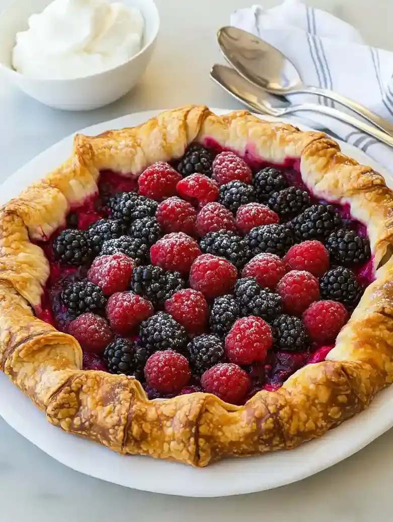 Summer Raspberry Blackberry Galette