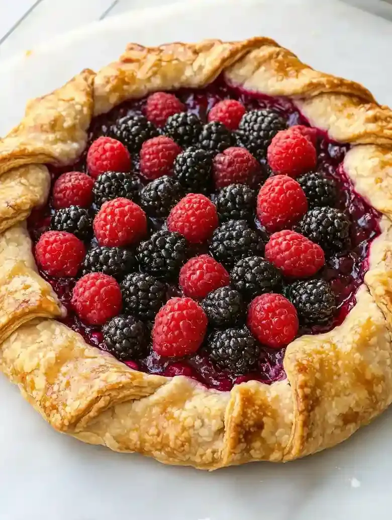Summer Raspberry Blackberry Galette