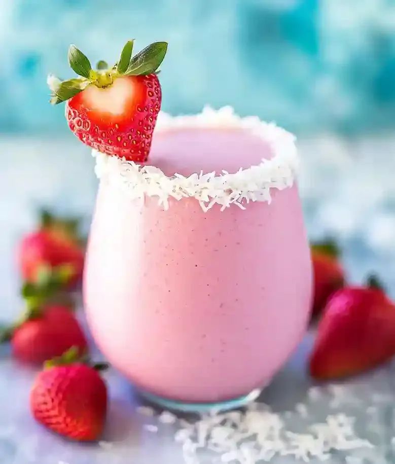 Tropical Strawberry Coconut Smoothie
