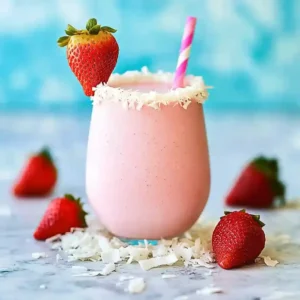Tropical Strawberry Coconut Smoothie