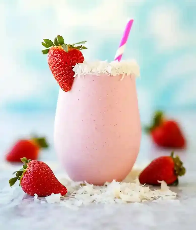 Tropical Strawberry Coconut Smoothie
