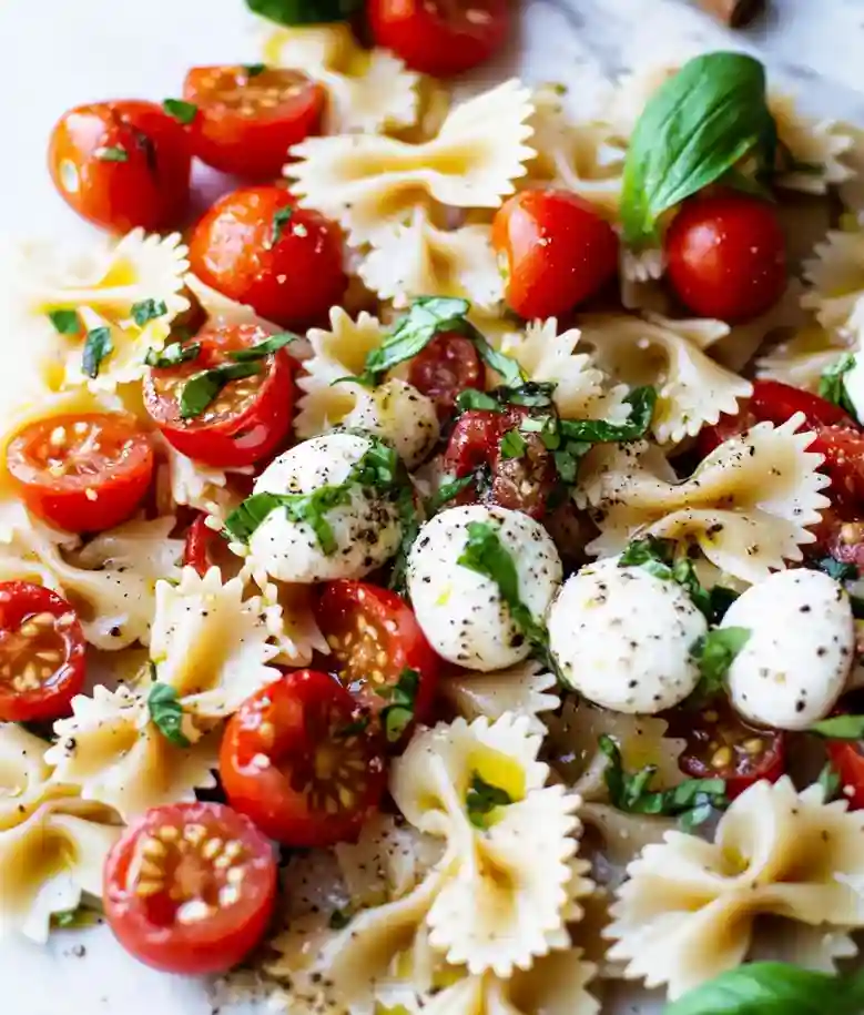 Vegan Caprese Pasta Salad Recipe