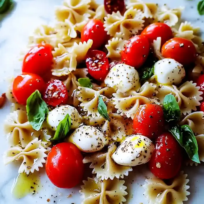 Vegan Caprese Pasta Salad Recipe