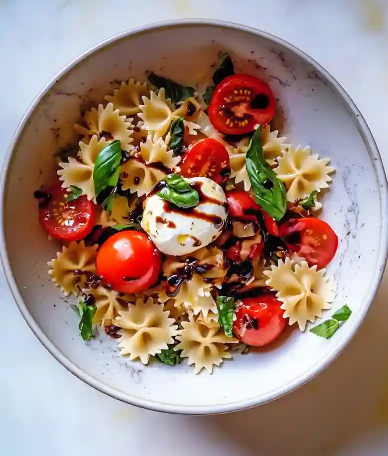 Vegan Caprese Pasta Salad Recipe