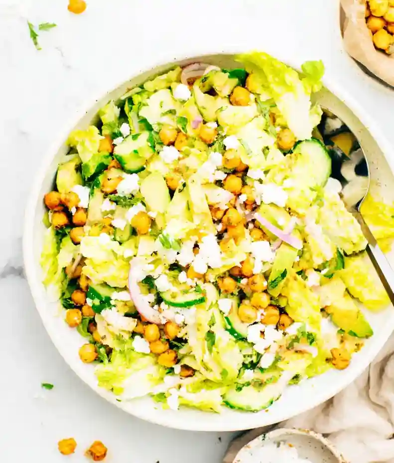 Avocado Cucumber Chickpea Salad Recipe