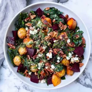 Buttery Beet Salad with Dandelion Greens