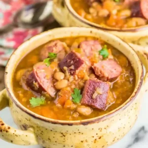 Cajun Ham and Sausage Bean Soup