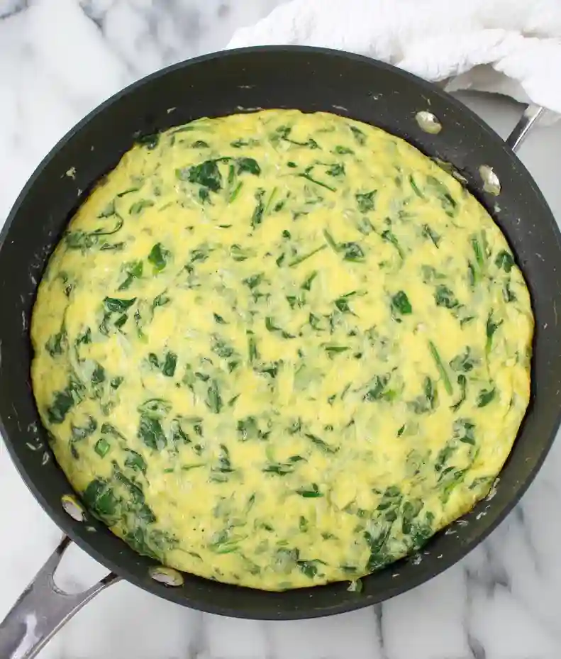 Cheesy Spinach Frittata Recipe