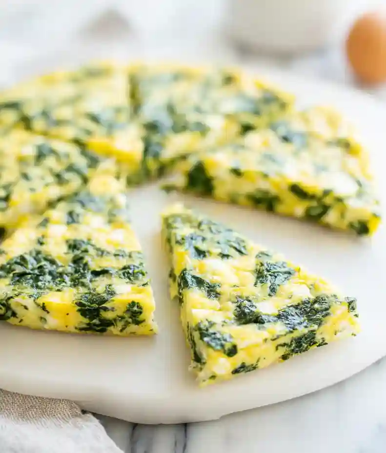Cheesy Spinach Frittata Recipe