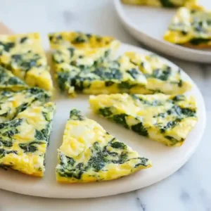 Cheesy Spinach Frittata Recipe