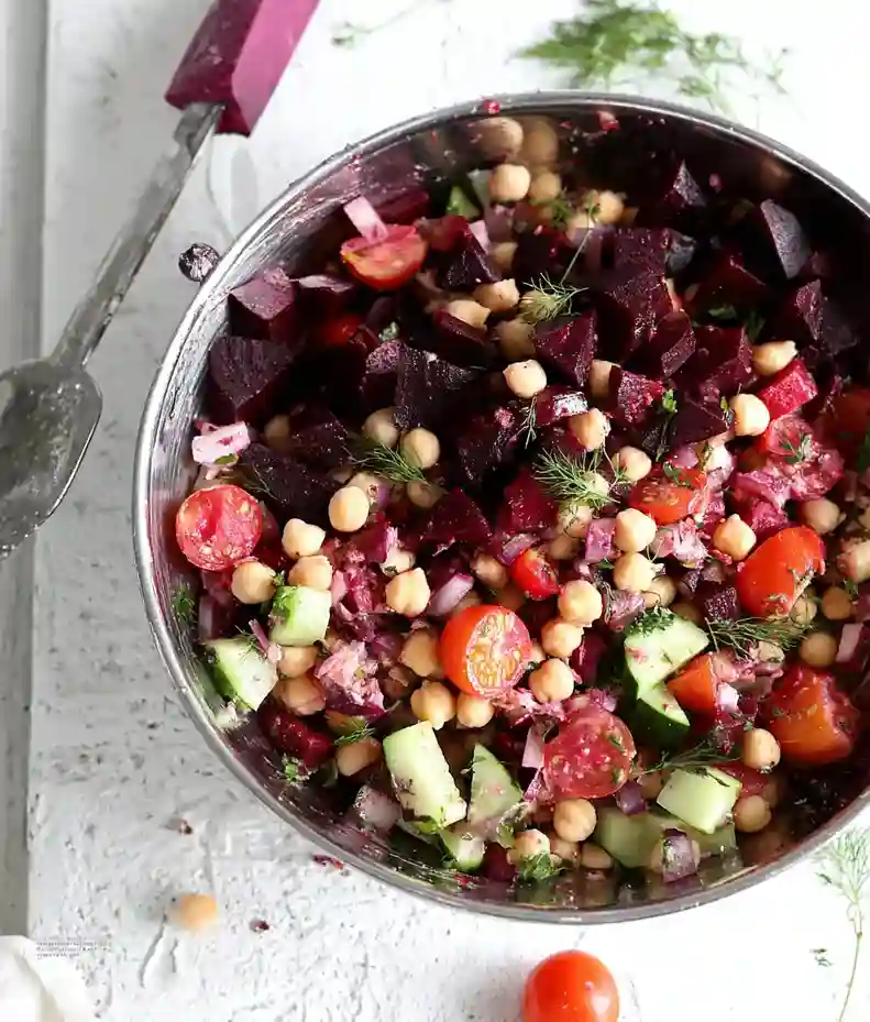 Chickpea and Beet Salad Recipe