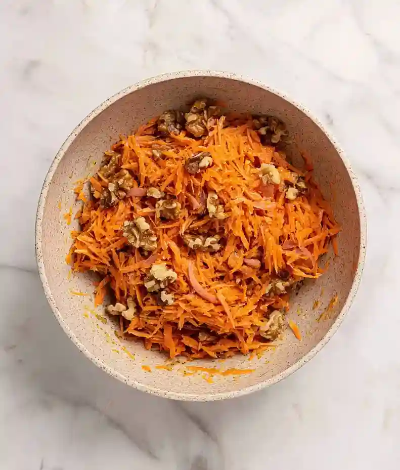 Colorful Carrot Salad with Walnuts