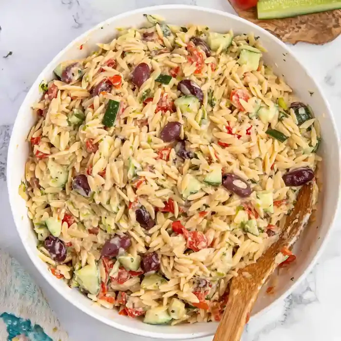 Colorful Mediterranean Orzo Pasta Salad