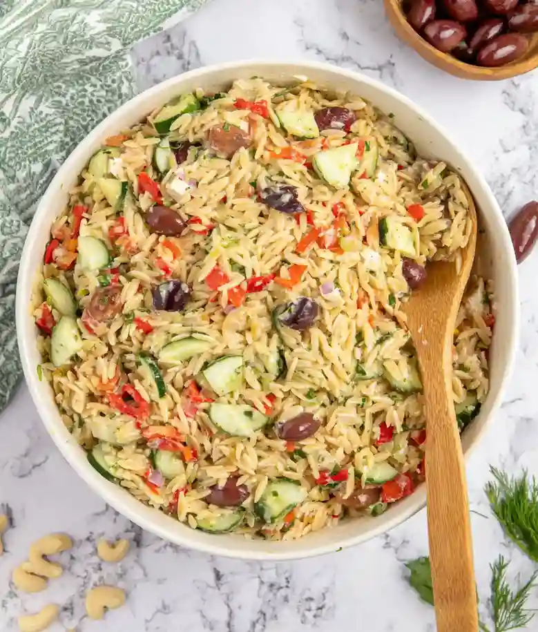 Colorful Mediterranean Orzo Pasta Salad