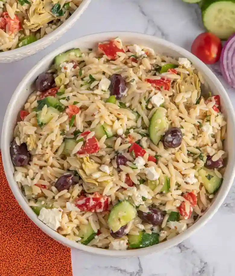 Colorful Mediterranean Orzo Pasta Salad
