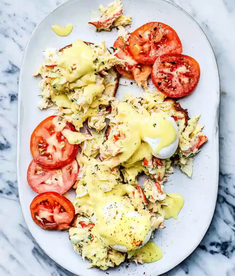 Crab and Avocado Eggs Benedict