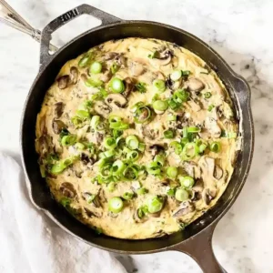 cremini mushroom and gruyere frittata