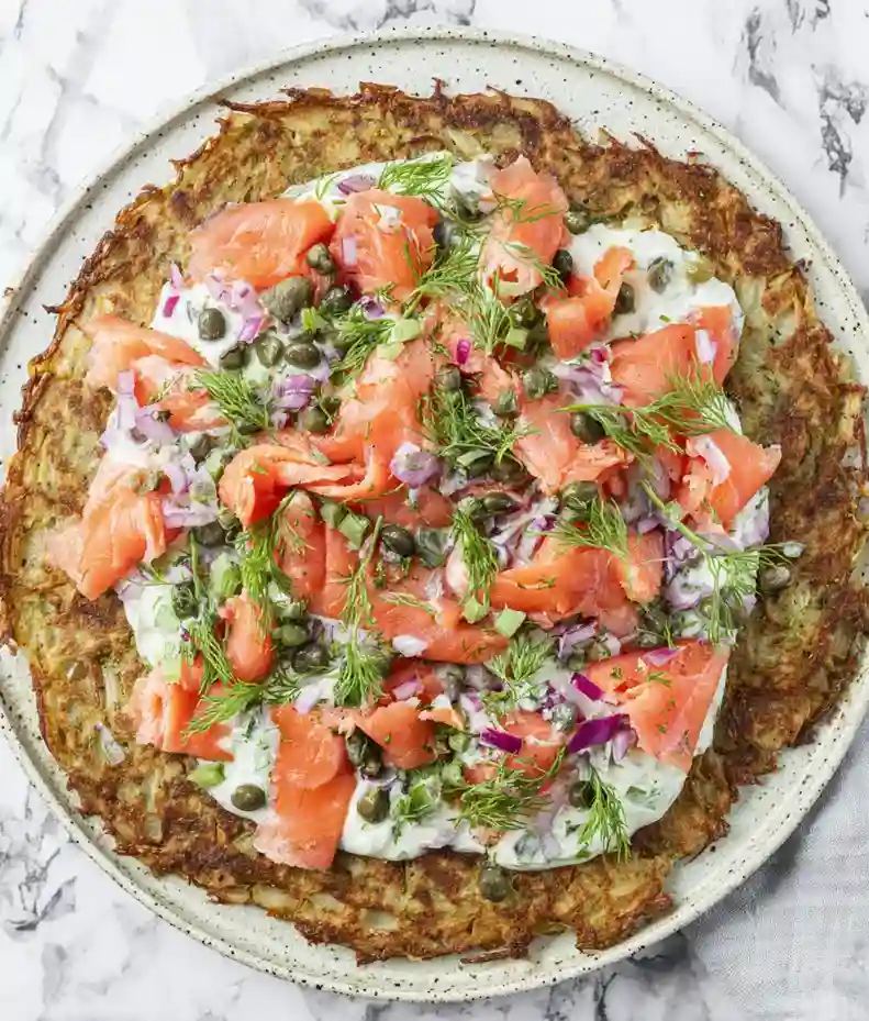 Crispy Potato Galette with Salmon