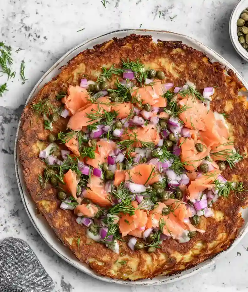 Crispy Potato Galette with Salmon