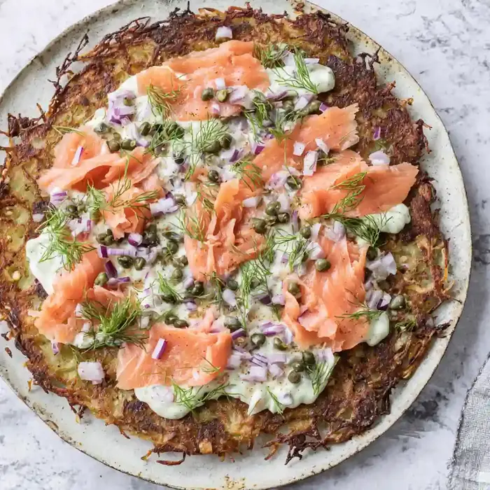 Crispy Potato Galette with Salmon