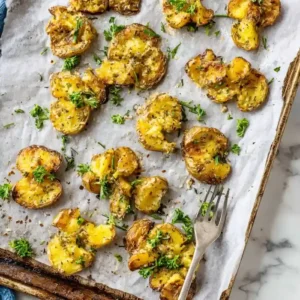 Crispy Rosemary Lemon Smashed Potatoes
