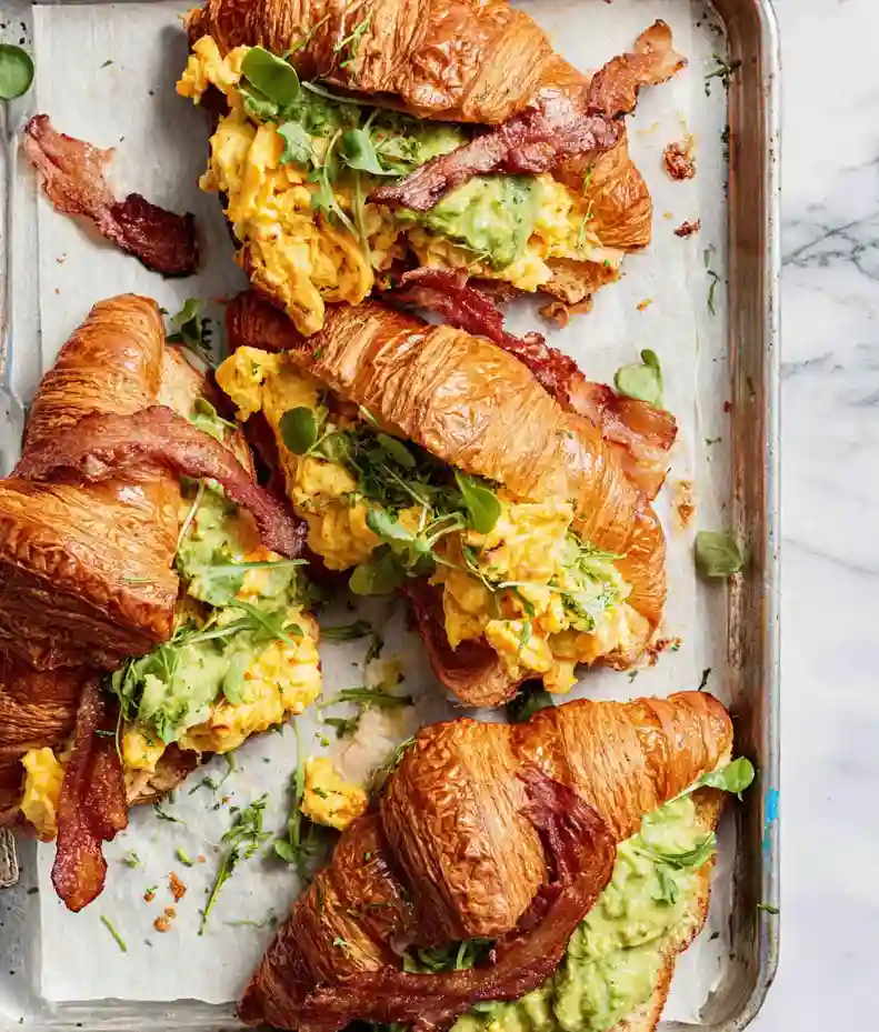 Croissant Breakfast Sandwiches With Tomato Jam