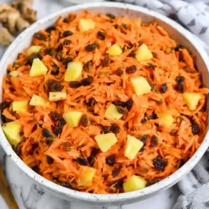 Crunchy Carrot Raisin Pineapple Salad