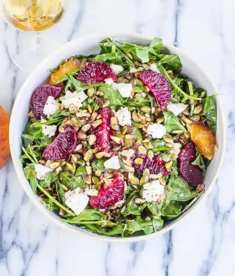 Dandelion Greens Salad with Blood Orange