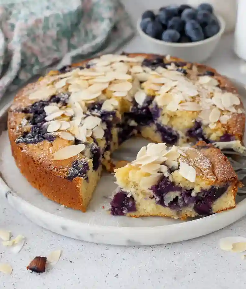 Delicious Blueberry Almond Coffee Cake