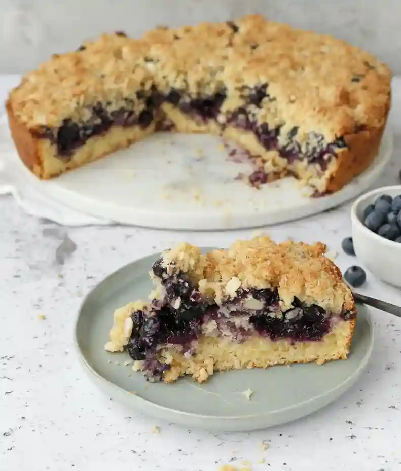 Delicious Blueberry Almond Coffee Cake