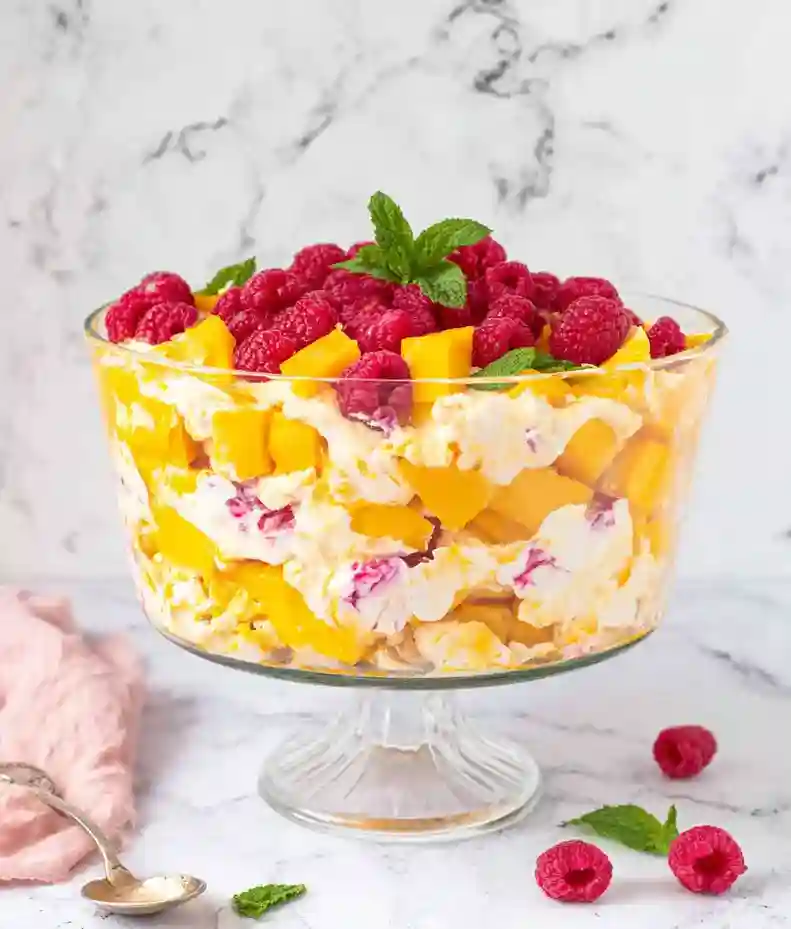 Delicious Tropical Mango Trifle