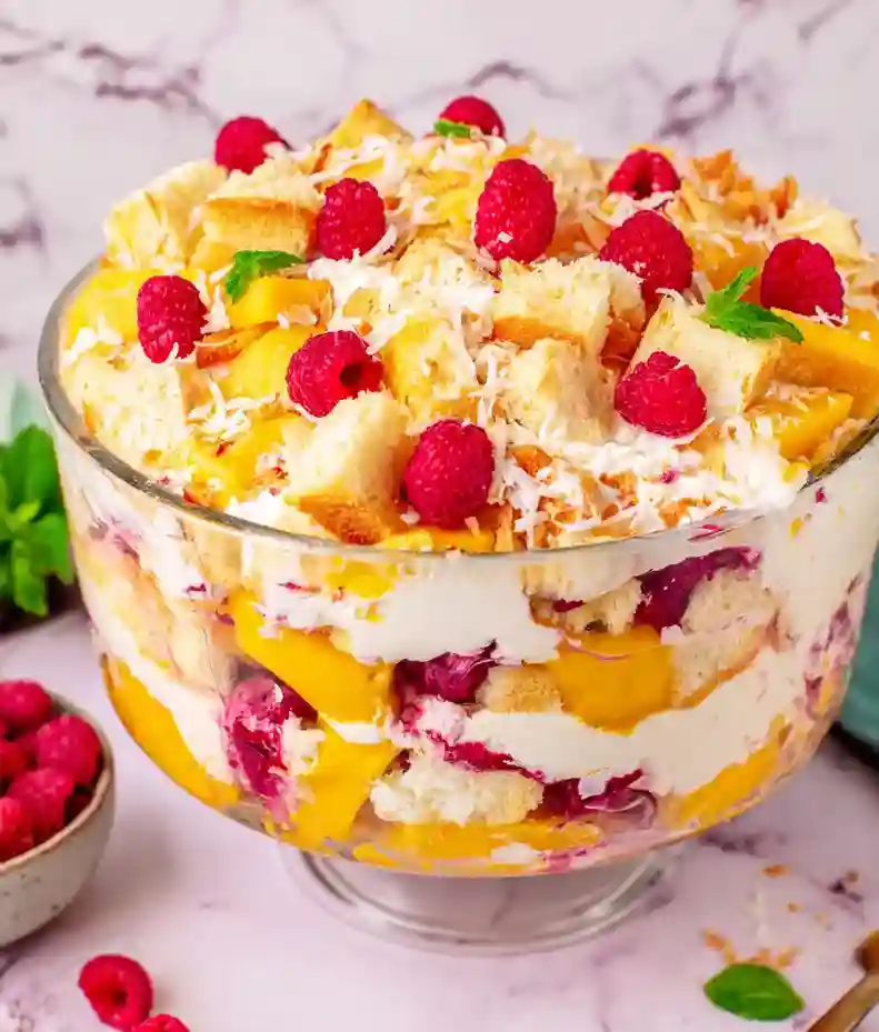 Delicious Tropical Mango Trifle