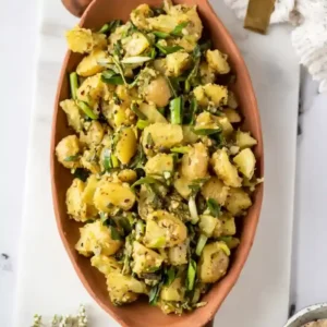 Delicious Warm Ramp Potato Salad