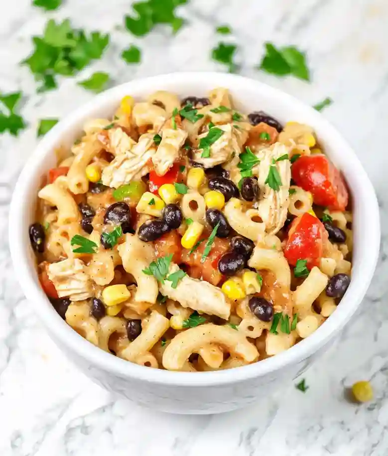 Easy BBQ Chicken Pasta Salad